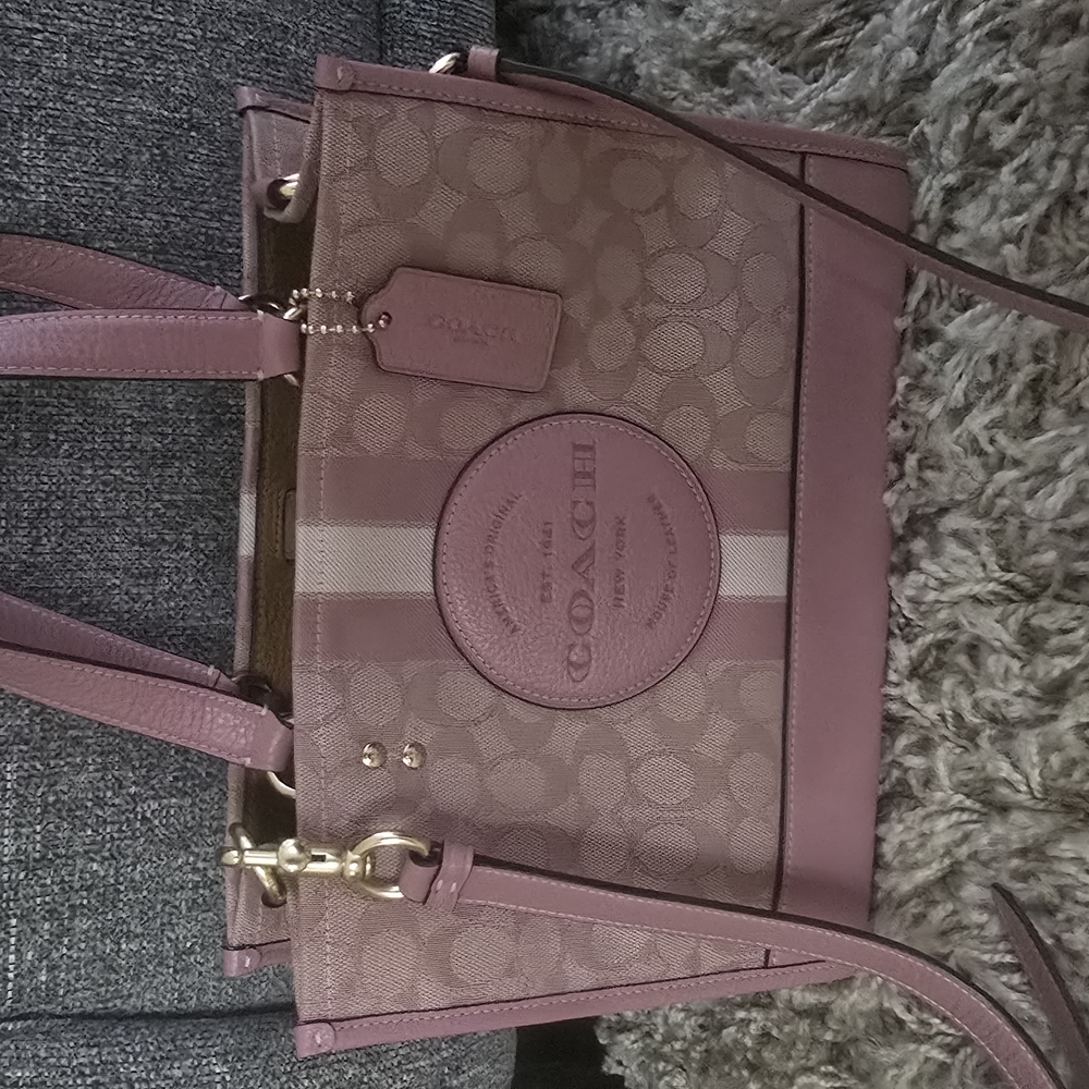 Coach Pink Dempsey Crossbody Tote Like New